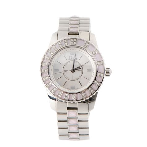 CHRISTIAN DIOR Stainless Steel Diamond Sapphire 29mm.